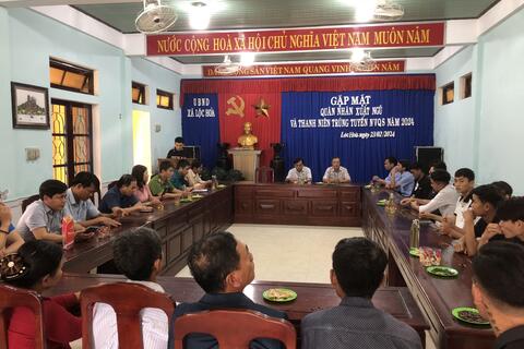 Các địa phương huyện Phú Lộc gặp mặt giao lưu thanh niên chuẩn bị lên đường nhập ngũ năm 2024.