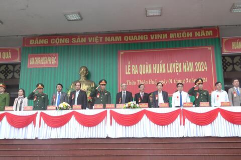 Ban CHQS huyện Phú Lộc tổ chức Lễ ra quân huấn luyện năm 2024