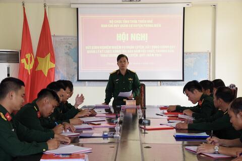 Ban CHQS huyện Phong Điền: Rút kinh nghiệm nhiệm vụ huấn luyện, xây dựng chính quy, quản lý kỷ luật quý I năm 2024