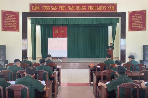 Đảng ủy Trung đoàn 6 tổ chức hội nghị học tập, quán triệt nội dung bài phát biểu của Tổng Bí thư Nguyễn Phú Trọng và các Chỉ thị, Nghị quyết của Trung Ương