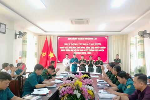 Ban CHQS huyện Phú Lộc: Phát động phong trào thi đua đột kích chào mừng Đại hội Thi đua Quyết thắng LLVT giai đoạn 2019 - 2024.