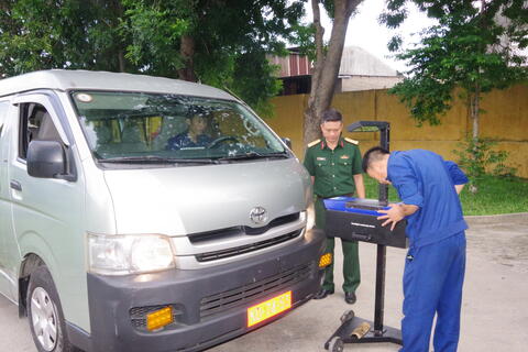 Bộ CHQS tỉnh Kiểm định xe - máy đợt II năm 2024