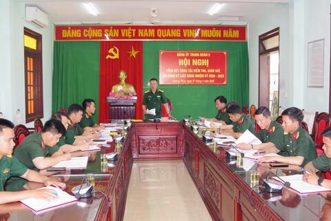Đảng uỷ Trung đoàn 6 Hội nghị tổng kết công tác kiểm tra, giám sát, thi hành kỷ luật đảng nhiệm kỳ 2020 - 2025