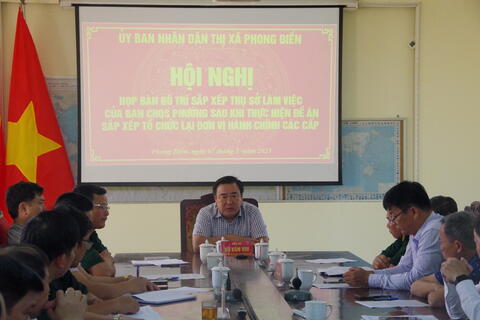 Phong Điền: Họp bàn bố trí, sắp xếp trụ sở làm việc của Ban CHQS cấp phường sau khi thực hiện Đề án sắp xếp tổ chức lại đơn vị hành chính