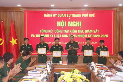 Đảng ủy Quân sự thành phố: Tổng kết Công tác Kiểm tra, Giám sát và Thi hành Kỷ luật Đảng Nhiệm kỳ 2020 - 2025