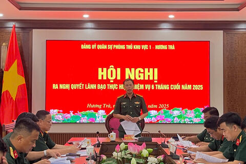 Đảng ủy Ban Chỉ huy Phòng thủ khu vực 1 – Hương Trà xác định 7 nhiệm vụ, giải pháp thực hiện nhiệm vụ 6 tháng cuối năm 2025