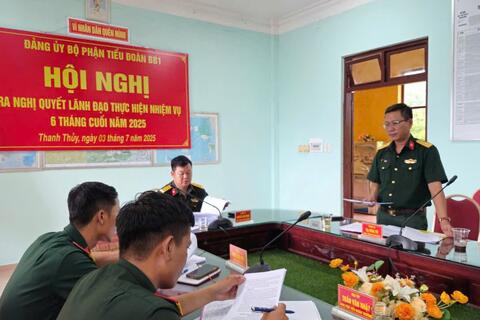 Đảng ủy Tiểu đoàn 1, Trung đoàn 6 ra nghị quyết lãnh đạo thực hiện nhiệm vụ 6 tháng cuối năm 2025