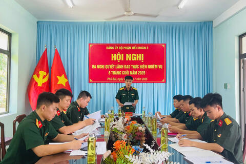 Đảng ủy Tiểu đoàn Tăng Thiết giáp 3, Phòng Tham mưu ra nghị quyết lãnh đạo thực hiện nhiệm vụ 6 tháng cuối năm 2025
