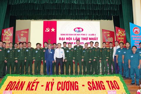 Ban chỉ huy phòng thủ khu vực 2 – A Lưới 2, tổ chức thành công Đại hội lần thứ I, nhiệm kỳ 2025 – 2030
