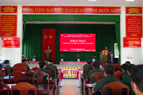 Ban Chỉ huy Phòng thủ khu vực 1 - Hương Trà: Khai mạc tập huấn cán bộ giai đoạn 2 năm 2025