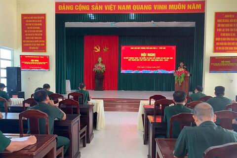 Ban Chỉ huy Phòng thủ khu vực 3 - Phú Lộc sơ kết thực hiện Đề án Đổi mới công tác tuyên truyền miệng và hoạt động báo cáo viên.
