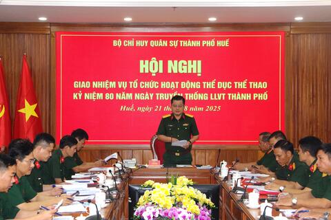 Bộ CHQS thành phố: Hội nghị giao nhiệm vụ tổ chức hoạt động thể dục thể thao kỷ niệm 80 năm ngày truyền thồng LLVT thành phố