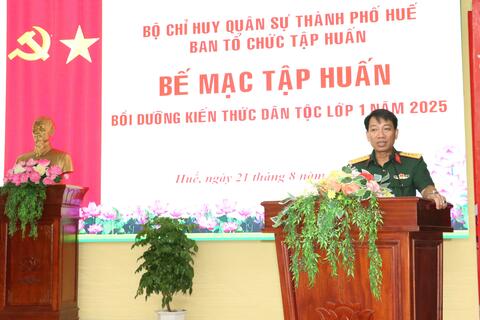 Bộ CHQS thành phố 80 cán bộ, nhân viên hoàn thành tập huấn kiến thức dân tộc