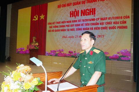 Bộ CHQS thành phố: Tổng kết thực hiện Nghị định số 76 của Chính phủ.