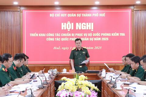 Bộ CHQS thành phố triển khai công tác chuẩn bị phục vụ Bộ Quốc phòng kiểm tra