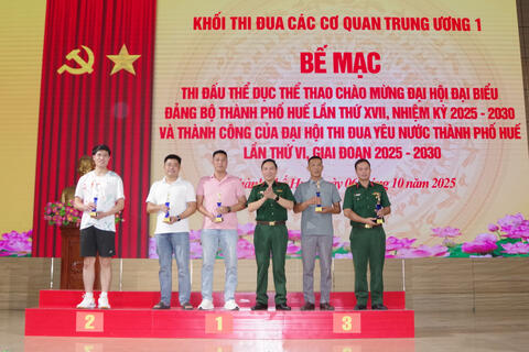 Bế mạc và trao giải thể dục thể thao chào mừng Đại hội Đại biểu Đảng bộ Thành phố nhiệm kỳ 2025 - 2030