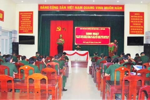 Ban Chỉ huy Phòng thủ khu vực 3 - Phú Lộc: Tổ chức sinh hoạt tập thể quân nhân tháng 10 năm 2025