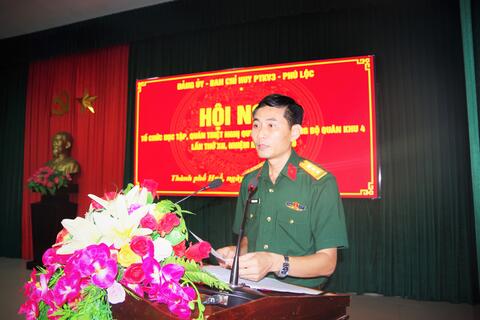 Đảng uỷ, Ban Chỉ huy Phòng thủ khu vực 3 - Phú Lộc: Tổ chức học tập, quán triệt, triển khai thực hiện nghị quyết Đại hội Đảng bộ các cấp.