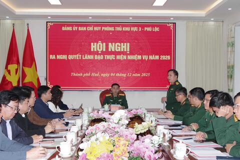 Đảng ủy Ban Chỉ huy phòng thủ khu vực 3 – Phú Lộc Ra nghị quyết lãnh đạo thực hiện nhiệm vụ năm 2026