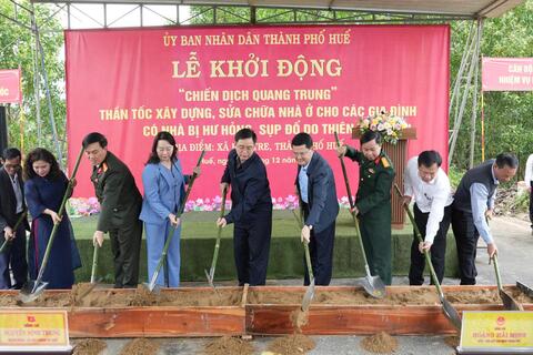 Thành phố Huế khởi động “Chiến dịch Quang Trung” thần tốc xây nhà cho người dân bị thiệt hại do thiên tai