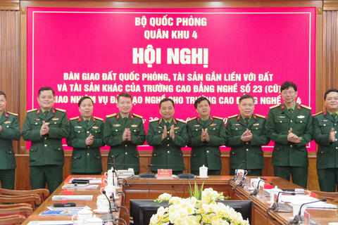 Bàn giao Trường Cao đẳng nghề số 23 (cũ) cho Trường Cao đẳng nghề số 4