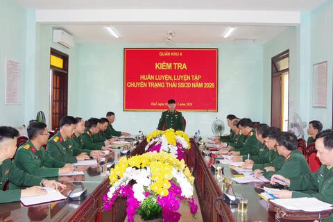 Quân khu 4 kiểm tra công tác huấn luyện, luyện tập chuyển trạng thái sẵn sàng chiến đấu tại Trung đoàn 6, Bộ CHQS thành phố Huế