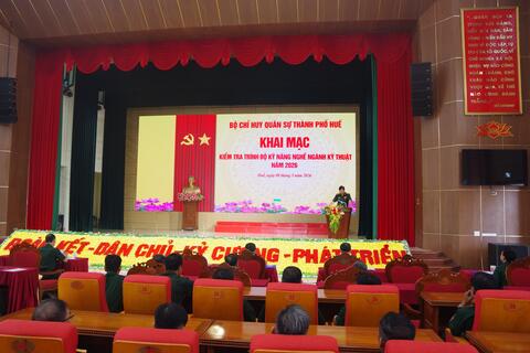 Bộ CHQS thành phố Huế kiểm tra trình độ kỹ năng nghề năm 2026