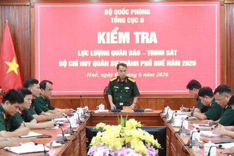 Tổng Cục II, Bộ Quốc phòng kiểm tra lực lượng Quân báo – Trinh sát Bộ CHQS thành phố