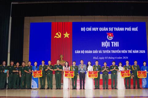 Bộ CHQS thành phố Huế tổ chức thành công hội thi cán bộ Đoàn giỏi và tuyên truyền viên trẻ năm 2026.