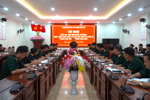 Bộ CHQS Thành phố Huế kiểm tra, nắm tình hình tư tưởng chấp hành pháp luật, kỷ luật Phòng Hậu cần - Kỹ thuật năm 2026