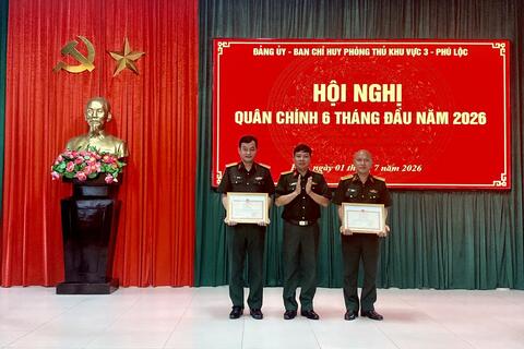 Ban chỉ huy phòng thủ khu vực 3 - Phú Lộc tổ chức Hội nghị quân chính 6 tháng đầu năm 2026