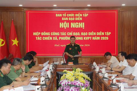Bộ Chỉ huy quân sự thành phố Hội nghị hiệp đồng công tác chỉ đạo, đạo diễn diễn tập tác chiến xã, phường trong khu vực phòng thủ năm 2026
