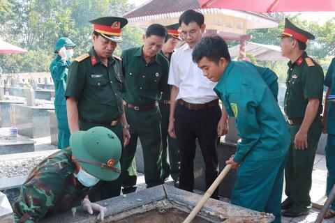 Triển khai lấy 298 mẫu hài cốt liệt sĩ ở 3 Nghĩa trang Liệt sĩ trên địa bàn phường Kim Long