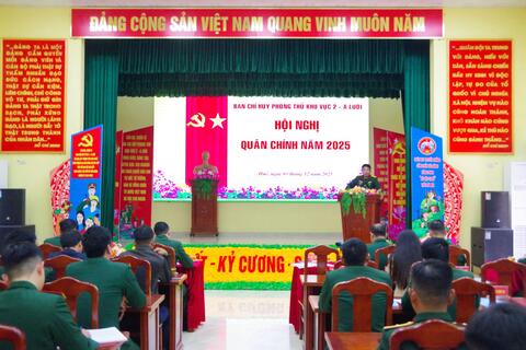 Ban Chỉ huy Phòng thủ Khu vực 2 - A Lưới tổ chức Hội nghị Quân chính năm 2025