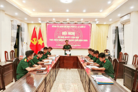 Đảng uỷ, Ban Chỉ huy Phòng thủ khu vực 2 - A Lưới 2: Ra Nghị quyết lãnh đạo thực hiện nhiệm vụ 6 tháng đầu năm 2025