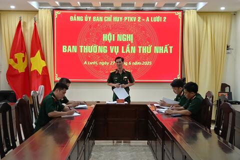 Đảng uỷ Ban Chỉ huy Phòng thủ khu vực 2 - A Lưới 2 tổ chức Hội nghị phiên thứ nhất