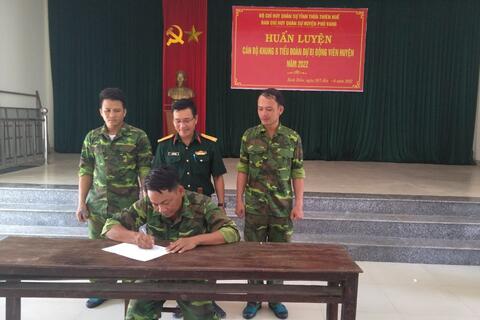 Ban CHQS huyện Phú Vang: Huấn luyện lực lượng dự bị động viên năm 2022