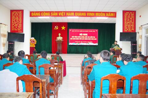 Ban CHQS quận Thuận Hoá: Hội nghị hiệp đồng huấn  luyện, diễn tập, kiểm tra sẵn sàng động viên lực lượng dự bị động viên năm 2025.