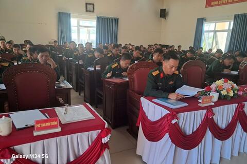 Ban Chỉ huy phòng thủ khu vực 1 - Hương Trà tổ chức rút kinh nghiệm huấn luyện, xây dựng chính quy, quản lý kỷ luật tháng đầu huấn luyện năm 2026 và hoạt động quân sự địa phương khi thực hiện hệ thống chính quyền địa phương 2 cấp