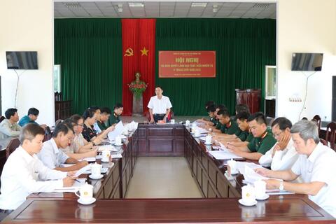 Đảng ủy Quân sự thị xã Hương Trà tổ chức Hội nghị ra Nghị quyết lãnh đạo thực hiện nhiệm vụ 6 tháng cuối năm 2023.