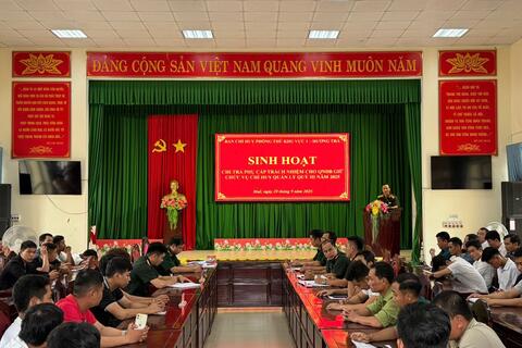 Ban Chỉ huy PTKV1 - Hương Trà tổ chức sinh hoạt và chi trả phụ cấp trách nhiệm quý III năm 2025 cho đơn vị dự bị động viên