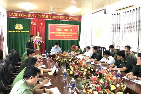 Huyện Phong Điền: Tổ chức Hội nghị giao ban Quý I/2024 về việc phối hợp thực hiện Nghị định 03/2019/NĐ-CP của Chính phủ