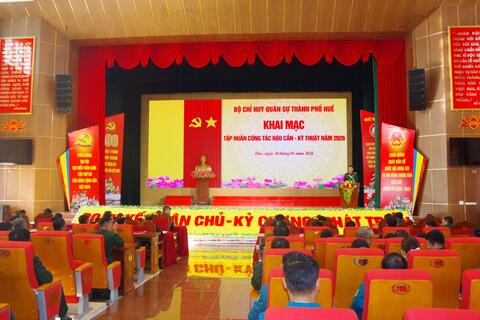 Bộ CHQS thành phố Huế tập huấn công tác hậu cần – kỹ thuật năm 2026