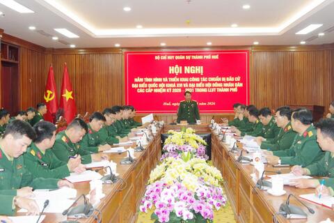 Bộ CHQS thành phố Huế nắm tình hình và triển khai công tác bầu cử ĐBQH và HĐND thành phố nhiệm kỳ 2026 – 2031.