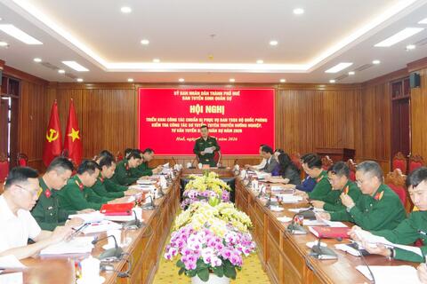 Ban tuyển sinh quân sự Thành phố triển khai công tác chuẩn bị phục vụ Đoàn kiểm tra của Bộ quốc phòng