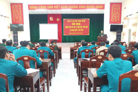 Đảng uỷ, Ban CHQS thành phố Huế: Nghiên cứu, học tập, quán triệt các Nghị quyết của Quân uỷ Trung ương