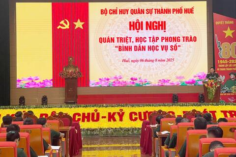 Bộ CHQS thành phố Quán triệt, học tập phong trào “Bình dân học vụ số”