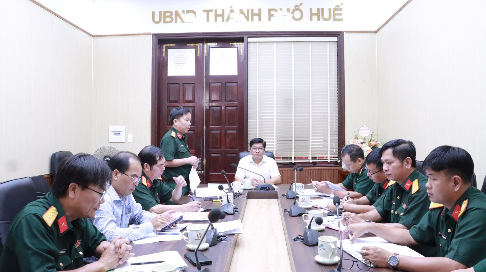 Đồng chí Nguyễn Chí Tài, Phó Bí thư Thành ủy chủ trì làm việc với cơ quan Ban Chỉ đạo 515 thành phố