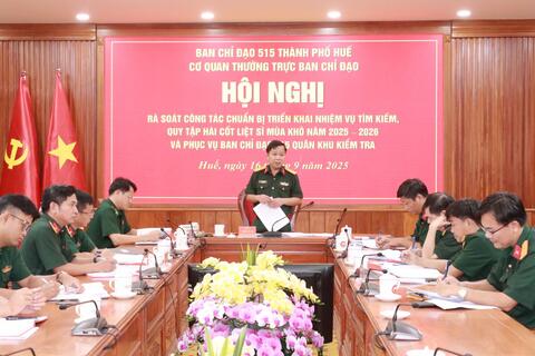 Rà soát công tác chuẩn bị tìm kiếm, quy tập hài cốt liệt sĩ mùa khô 2025 – 2026