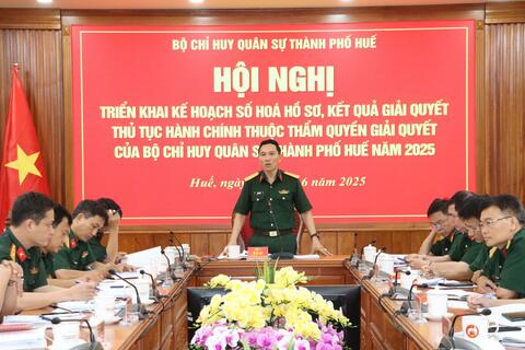 Bộ CHQS TP triển khai kế hoạch số hóa hồ sơ, kết quả giải quyết TTHC